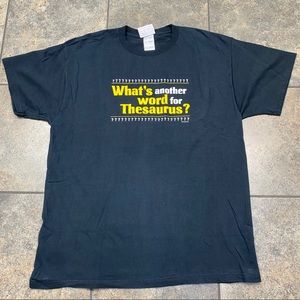 Men’s VTG Computer Gear Thesaurus S/S T-Shirt Size XL